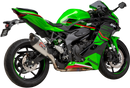 Yoshimura 14720BP520 ExhausStreet AT2 SS with Carbon Fiber End Cap for Kawasaki ZX-4RR KRT Edition