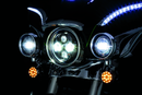 Kuryakyn Orbit 4-1/2 Inch Passing Lamps Black - High-Output LED Headlights for Powersports