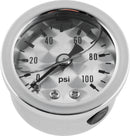 Bikers Choice 0-100 PSI Oil Pressure Gauge with Stainless Steel Bezel and Liquid-Filled Construction