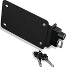 Kuryakyn License Plate Helmet Lock with Mount – Black Finish for Secure Helmet Storage