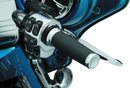 Kuryakyn Thresher Grips Throttle-By-Wire Chrome – Ergonomic PowerSports Handgrips with Shark Tooth Knurling