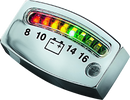 Kuryakyn LED Battery Gauge Universal Chrome Part 4219 for Powersports Vehicles