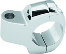 Bikers Choice Chrome Custom Mirror Clamp for 1 Inch Handlebar - Universal Fit