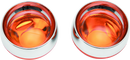 Kuryakyn Deep Dish Bezels with Amber Lenses for Honda VTX1800 Models