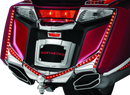 Kuryakyn LED Vertical Rear Light Strips for 2013-2016 Honda Gold Wing F6B, Chrome Red Lens