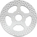 Bikers Choice 00-17 Big Twin 11.5 Inch Polished Stainless Steel Drilled Front Brake Rotor - OEM Replacement