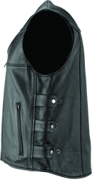 Kuryakyn River Road Plains Leather Vest for Powersports - Black, Small