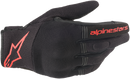 ALPINESTARS Copper Gloves - Black/Fluo Red - Small 3568420-1030-S