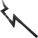 LA CHOPPERS 1-1/4" Z-Bar Style Handlebar - Outlaw - 1-1/4" - Flat Black LA-7310-00M