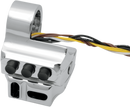 Performance Machine (PM) Left Side Hydraulic Clutch Control Switch Housing - Chrome (Part 0062-2043-CH)