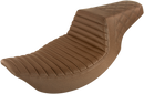 SADDLEMEN Step-Up Seat - Front Tuck-n-Roll/Rear Lattice Stitch - Brown 897-06-176BR