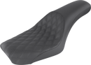 SADDLEMEN Profiler Seat - Front Lattice/Rear Smooth - Black - FXDWG '04-'05 804-05-149