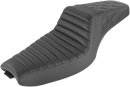 SADDLEMEN Step-Up Seat - Front Tuck-n-Roll/Rear Lattice Stitch - Black 807-03-176