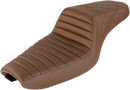 SADDLEMEN Step-Up Seat - Front Tuck-n-Roll/Rear Lattice Stitch - Brown 807-03-176BR