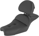 SADDLEMEN Seat - Explorer™ - With Backrest - Pillow Top - Black - XL '04-'22 807-11-030RS