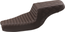 SADDLEMEN Step-Up Seat - Front Tuck-n-Roll/Rear Lattice Stitch - Brown 807-11-176BR