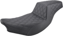 SADDLEMEN Step-Up Seat - Full Lattice Stitch - Black - Indian I14-07-175