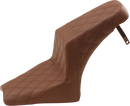 SADDLEMEN Step-Up Seat - Full Lattice Stitch - Brown - Scout Bobber I18-33-175BR