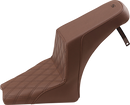 SADDLEMEN Step-Up Seat - Front Lattice Stitch/Rear Smooth - Brown - Scout Bobber I18-33-172BR