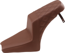 SADDLEMEN Step-Up Seat - Front Smooth/Rear Lattice Stitch - Brown - Scout Bobber I18-33-173BR