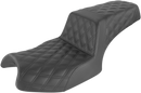 SADDLEMEN Step-Up Seat - Full Lattice Stitch - Black - Challenger I20-06-175