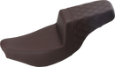 SADDLEMEN Step-Up Seat - Front Smooth/Rear Lattice Stitch - Brown - Indian I14-07-173BR