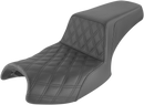 SADDLEMEN Step-Up Seat - Front Lattice Stitch/Rear Smooth - Black - Challenger I20-06-172