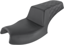 SADDLEMEN Step-Up Seat - Front Smooth/Rear Lattice Stitch - Black - Challenger I20-06-173