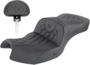 SADDLEMEN Heated Roadsofa™ Seat - Lattice Stitch - w/ Backrest - GL I20-06-182BRHCT