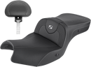 SADDLEMEN Heated Roadsofa™ Seat - Carbon Fiber - With Backrest - Black - Indian I20-06-185BRHCT