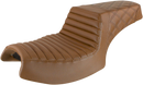 SADDLEMEN Step-Up Seat - Front Tuck-n'-Roll/Rear Lattice Stitch - Brown - Challenger I20-06-176BR
