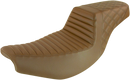 SADDLEMEN Step-Up Seat - Front Tuck-n'-Roll/Rear Lattice Stitch - Brown - Indian I14-07-176BR