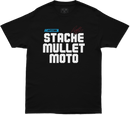 DBK Stache Mullet Moto Tee Black Large - 100% Cotton, 6 oz