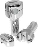 LA CHOPPERS Handlebar Risers for 1" Handlebars - Mohawk - 4" - Chrome LA-7401-04