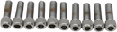 DRAG SPECIALTIES Bolts - Socket-Head/Replacement - Knurled/Fine Thread - 1/4"-28 x 1" - 10 Pack MPB212
