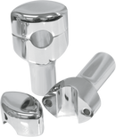 LA CHOPPERS Handlebar Risers for 1" Handlebars - Smooth - 3" - Chrome LA-7402-03
