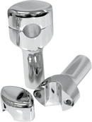 LA CHOPPERS Handlebar Risers for 1" Handlebars - Smooth - 4" - Chrome LA-7402-04