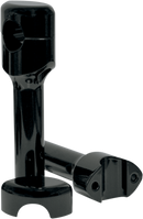 LA CHOPPERS Handlebar Risers for 1" Handlebars - Smooth - 6" - Black LA-7402-06B
