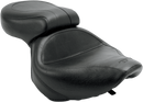 MUSTANG Seat - Vintage - Wide - Touring - Without Driver Backrest - One-Piece - Smooth - Black VT750 75105
