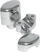 LA CHOPPERS Hefty Handlebar Risers for 1-1/4" Handlebars - 1-1/2" - Chrome LA-7406-01