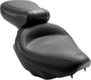 MUSTANG Seat - Vintage - Wide - Touring - Without Driver Backrest - Two-Piece - Smooth - Black - Suzuki 75285