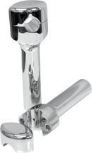 LA CHOPPERS Hefty Smooth Handlebar Risers for 1-1/4" Handlebars - 6" - Chrome LA-7406-06