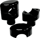 LA CHOPPERS Hefty Smooth Handlebar Risers for 1-1/4" Handlebars - 1-1/2" - Black LA-7406-01B