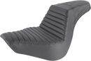 SADDLEMEN Step-Up Seat - Front Tuck-n-Roll/Rear Lattice Stitch - Black - FL/FX '18-'24 818-27-176