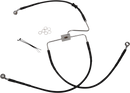 DRAG SPECIALTIES Brake Line - Front (Upper) - Black 618566-BLK