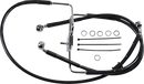 DRAG SPECIALTIES Brake Line - +10" - Black - XL 618566-10BLK