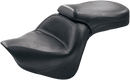 MUSTANG Seat - Vintage - Wide - Touring - Without Driver Backrest - One-Piece - Smooth - Black - VN900 76127
