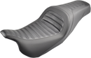SADDLEMEN Slim Roll & Pleat Seat - Black - FL '08-'24 808-07B-161