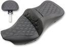 SADDLEMEN Extended Reach Roadsofa™ Seat - Lattice Stitched - Backrest - Heated - FL '08-'24 808-07B-184BRHC