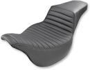 SADDLEMEN Step-Up Seat - Front Tuck-n-Roll - Black - FL '08-'24 808-07B-171
